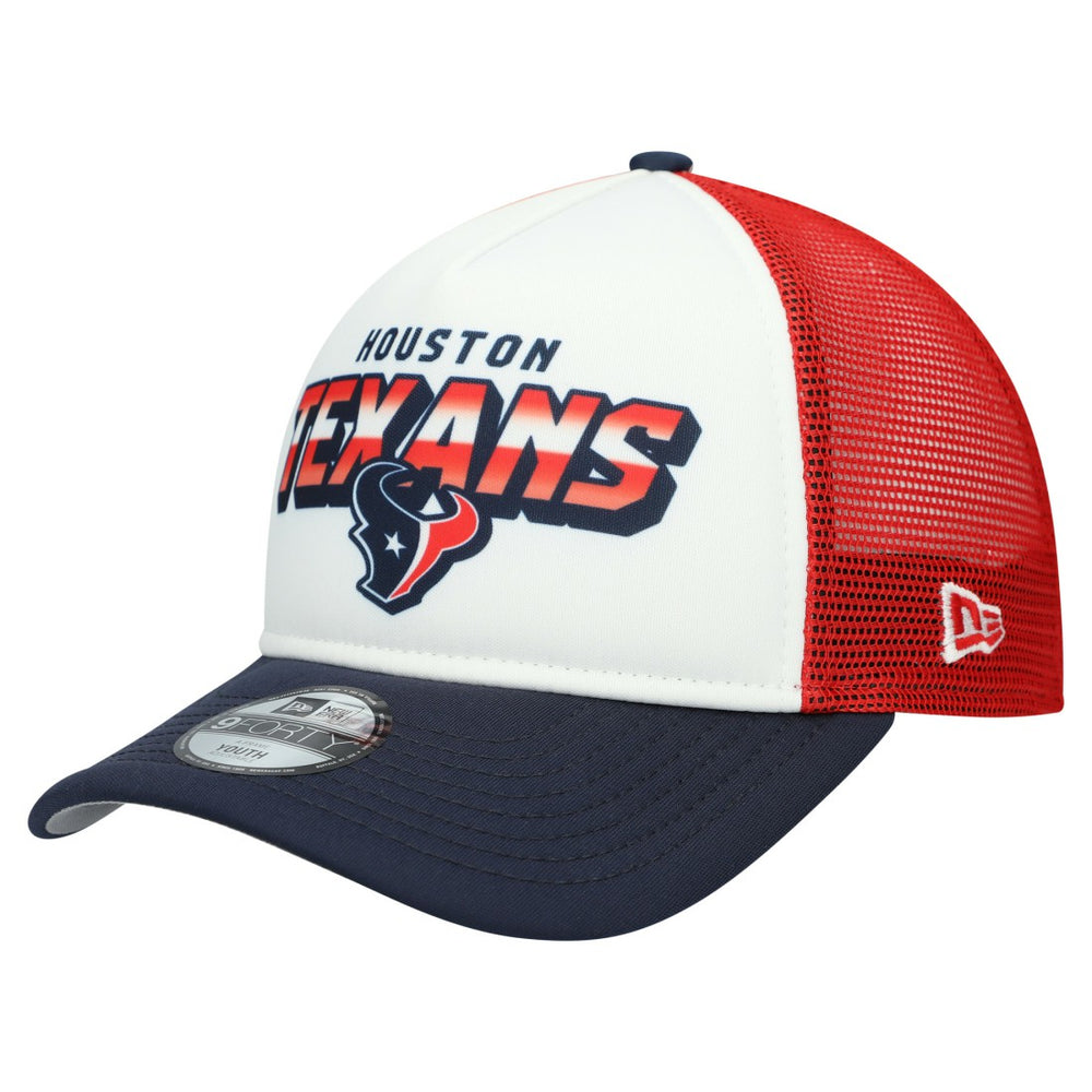 Houston Texans New Era Youth Streak 9FORTY A-Frame Adjustable Hat White/Navy