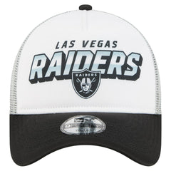 Las Vegas Raiders New Era Youth Streak 9FORTY A-Frame Adjustable Hat White/Black