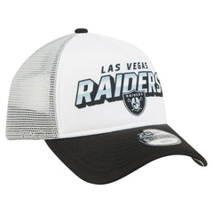 Las Vegas Raiders New Era Youth Streak 9FORTY A-Frame Adjustable Hat White/Black