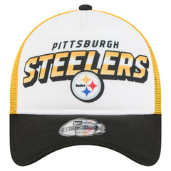 Pittsburgh Steelers New Era Youth Streak 9FORTY A-Frame Adjustable Hat White/Black