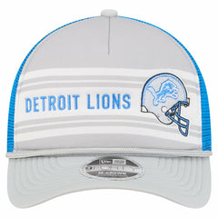 Detroit Lions New Era Linear A-Frame 9FORTY Adjustable Hat Gray