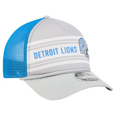 Detroit Lions New Era Linear A-Frame 9FORTY Adjustable Hat Gray