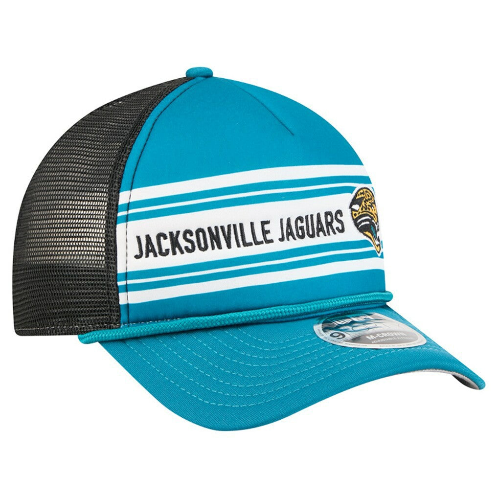 Jacksonville Jaguars New Era Throwback Linear A-Frame 9FORTY Adjustable Hat Teal