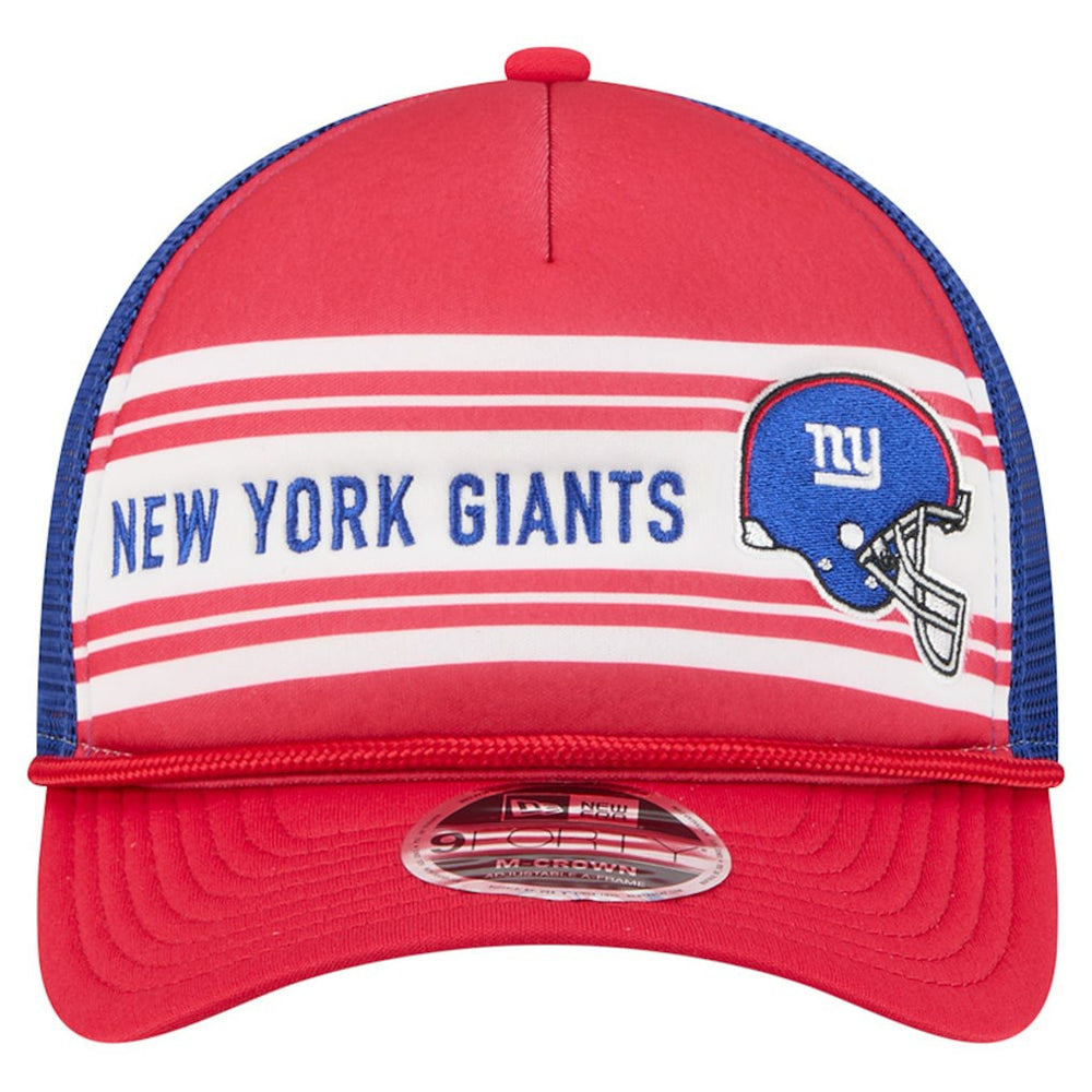 New York Giants New Era Linear A-Frame 9FORTY Adjustable Hat Red