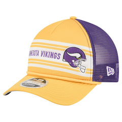 Minnesota Vikings New Era Linear A-Frame 9FORTY Adjustable Hat Gold