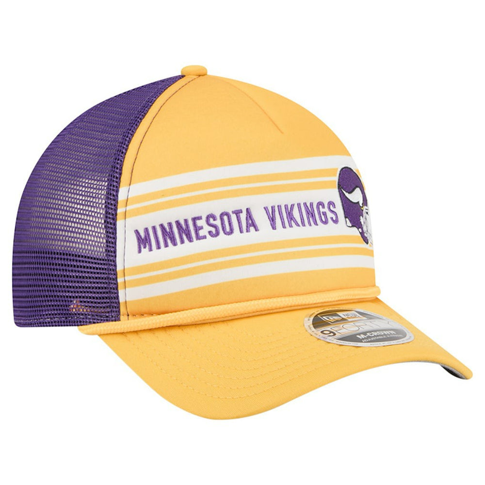 Minnesota Vikings New Era Linear A-Frame 9FORTY Adjustable Hat Gold