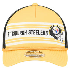 Pittsburgh Steelers New Era Linear A-Frame 9FORTY Adjustable Hat Gold
