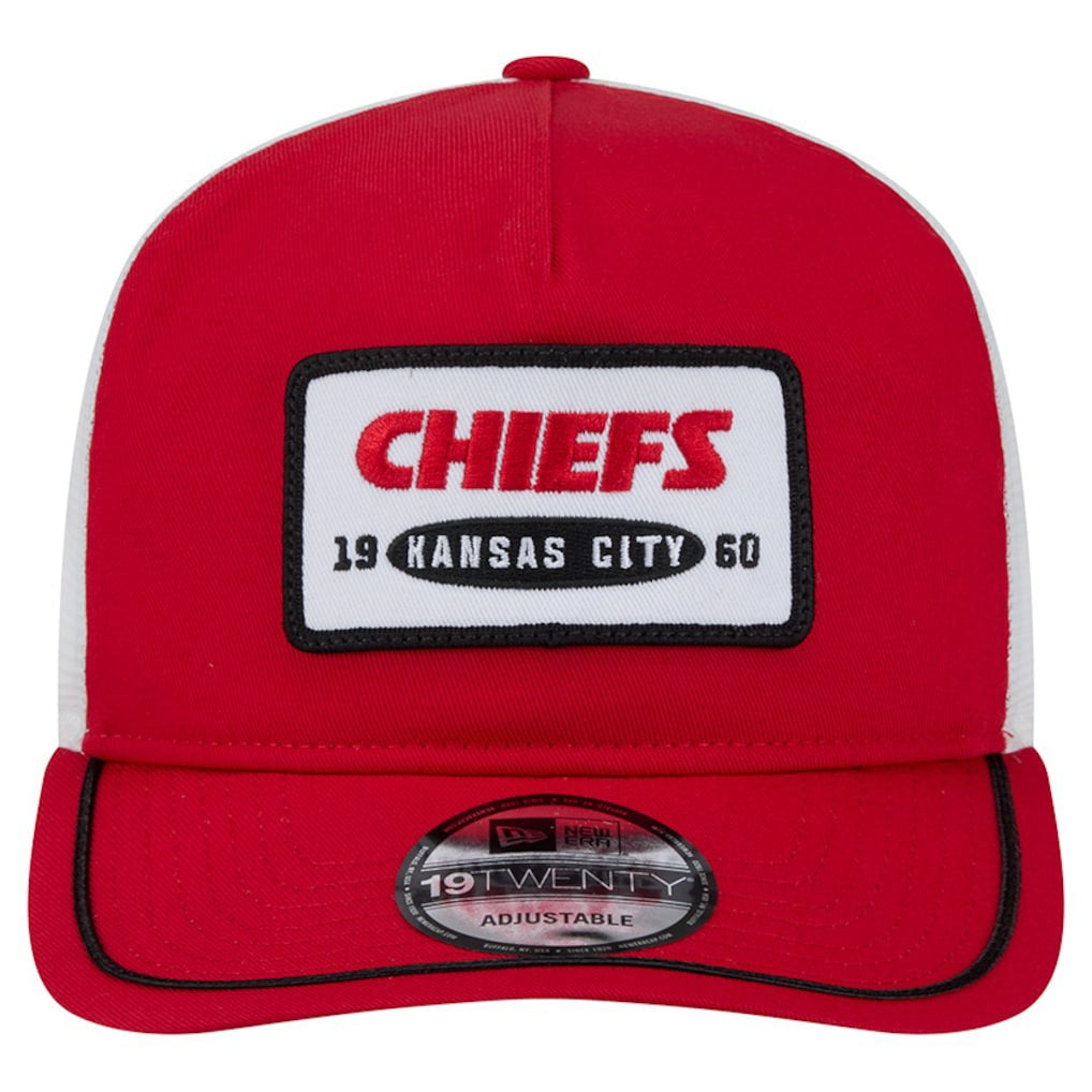 Kansas City Chiefs New Era Patch 19TWENTY Adjustable Hat Red/White