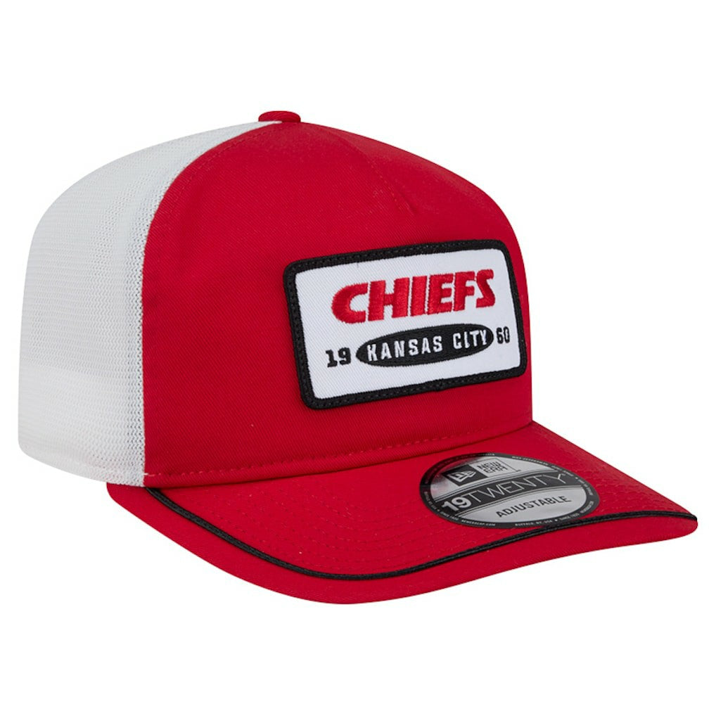 Kansas City Chiefs New Era Patch 19TWENTY Adjustable Hat Red/White