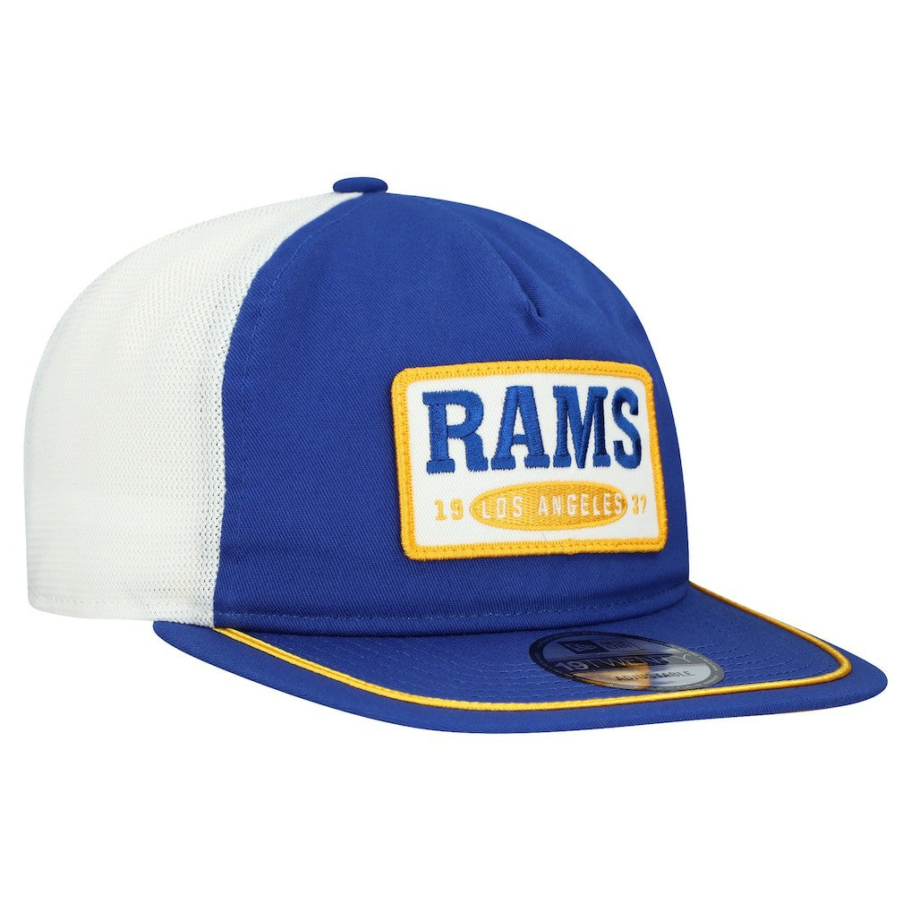 Los Angeles Rams New Era Patch 19TWENTY Adjustable Hat Royal/White