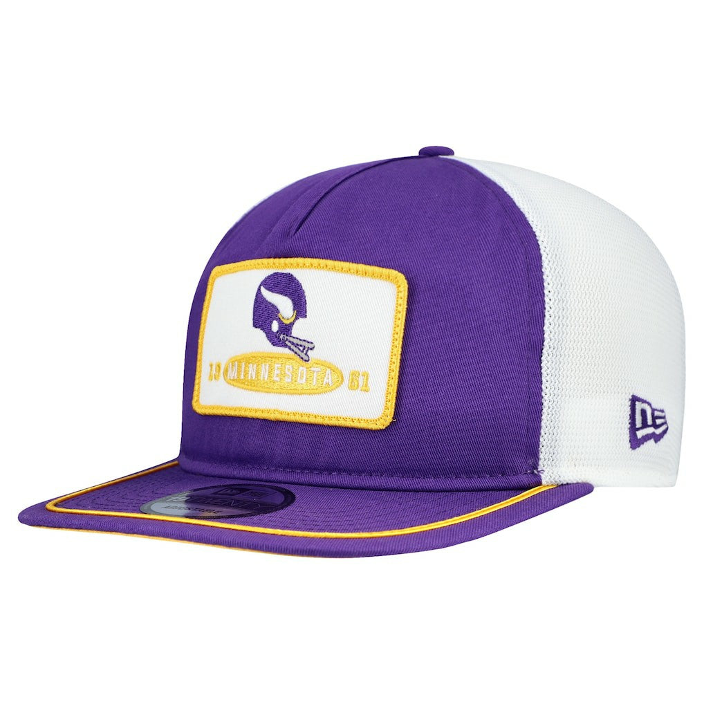 Minnesota Vikings New Era Patch 19TWENTY Adjustable Hat Purple/White