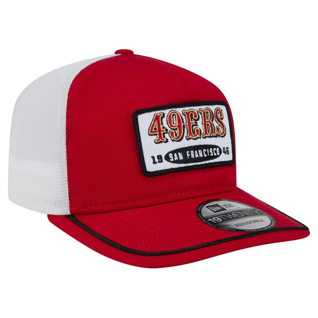 San Francisco 49ers New Era Patch 19TWENTY Adjustable Hat Scarlet/White