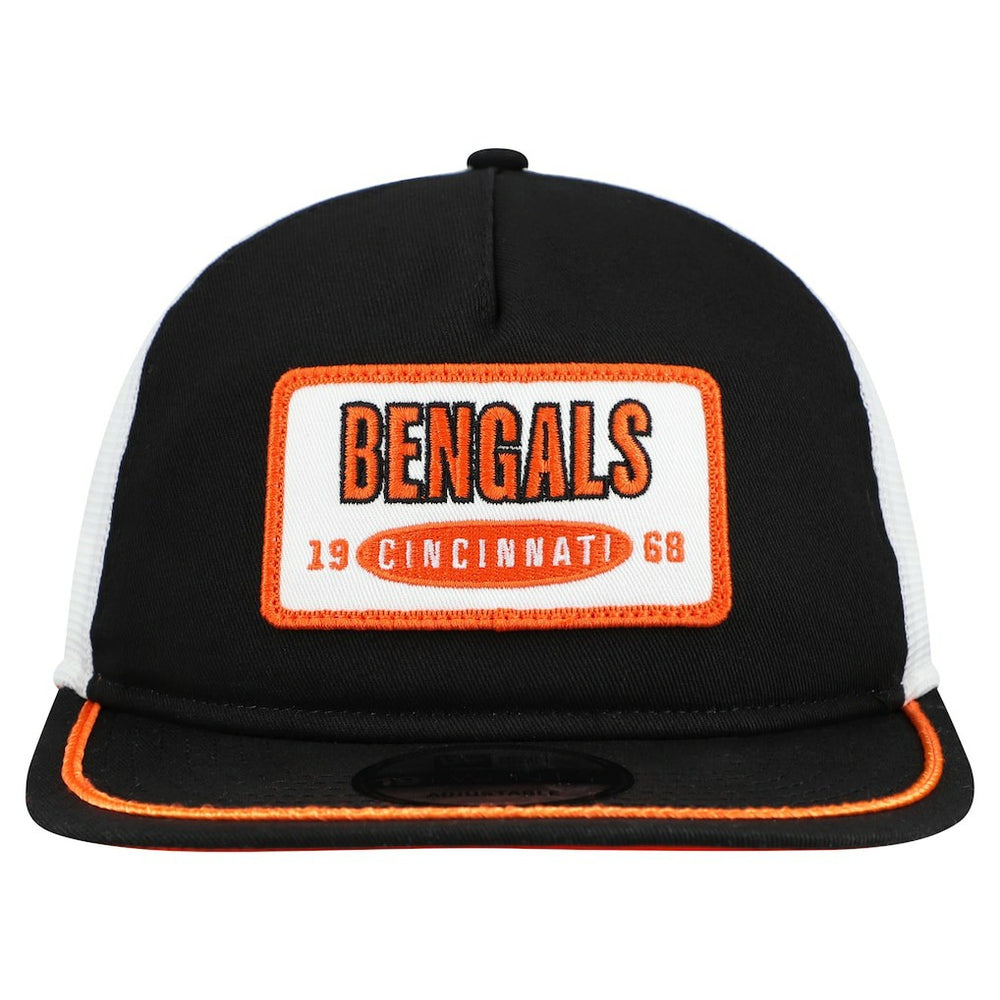 Cincinnati Bengals New Era Patch 19TWENTY Adjustable Hat Black/White