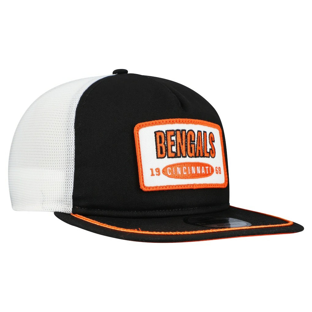 Cincinnati Bengals New Era Patch 19TWENTY Adjustable Hat Black/White