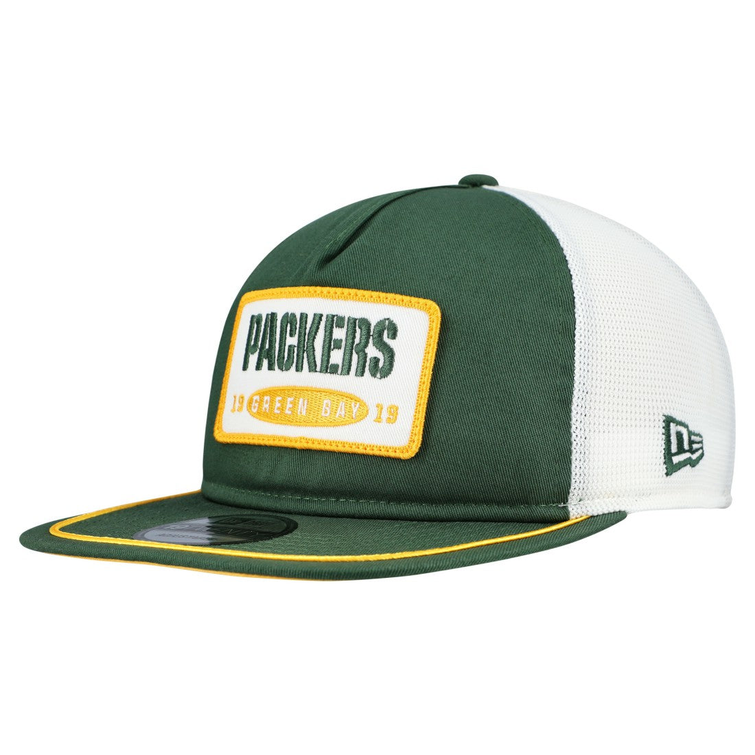 Green Bay Packers New Era Patch 19TWENTY Adjustable Hat Green/White