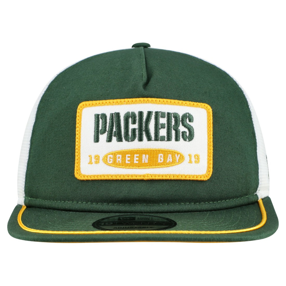 Green Bay Packers New Era Patch 19TWENTY Adjustable Hat Green/White