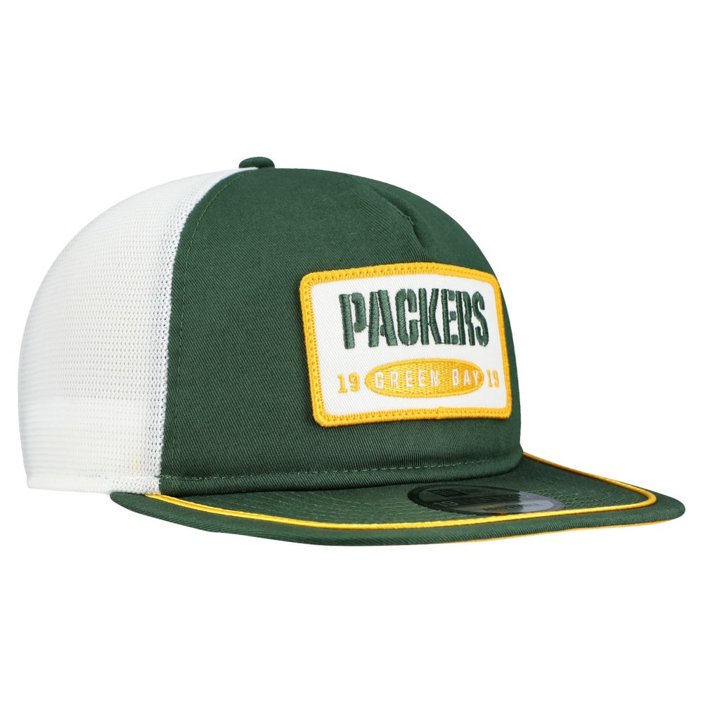 Green Bay Packers New Era Patch 19TWENTY Adjustable Hat Green/White