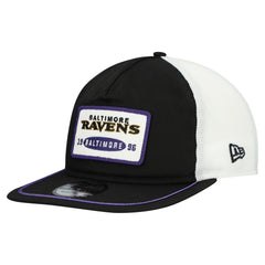 Baltimore Ravens New Era Patch 19TWENTY Adjustable Hat Black/White