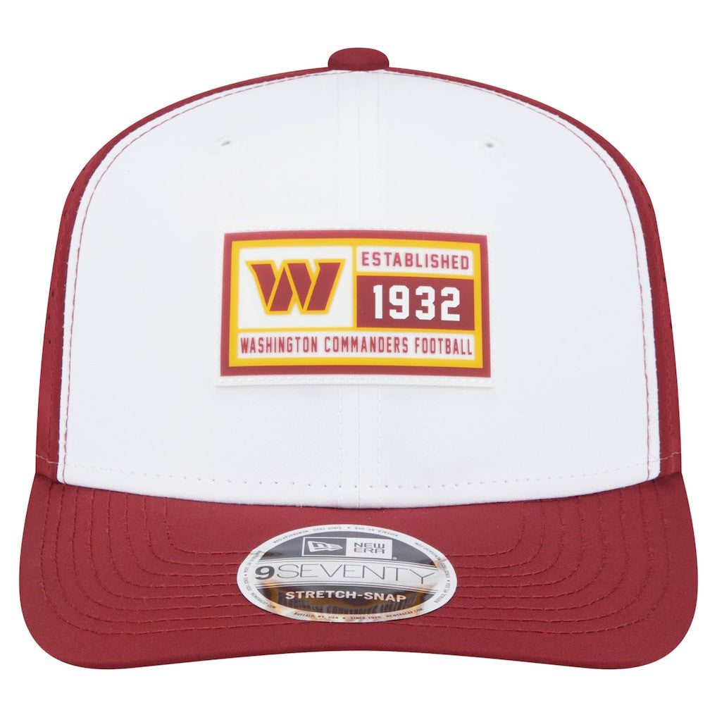 Washington Commanders New Era Established Patch 9SEVENTY Adjustable Hat White/Burgundy