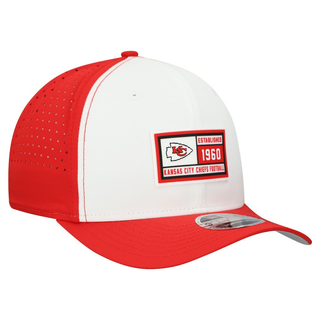Kansas City Chiefs New Era Established Patch 9SEVENTY Adjustable Hat White/Red