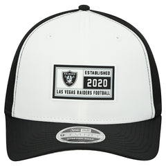 Las Vegas Raiders New Era Established Patch 9SEVENTY Adjustable Hat White/Black