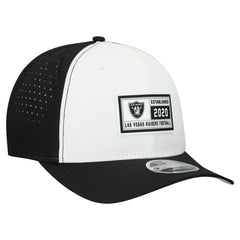 Las Vegas Raiders New Era Established Patch 9SEVENTY Adjustable Hat White/Black