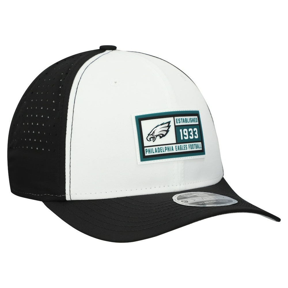 Philadelphia Eagles New Era Established Patch 9SEVENTY Adjustable Hat White/Black