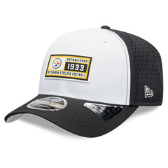 Pittsburgh Steelers New Era Established Patch 9SEVENTY Adjustable Hat White/Black