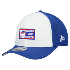 Buffalo Bills New Era Established Patch 9SEVENTY Adjustable Hat White/Royal