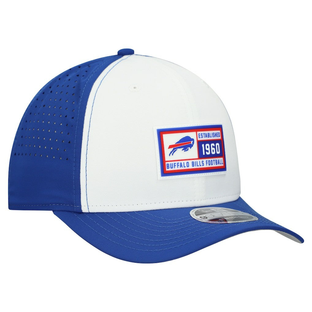 Buffalo Bills New Era Established Patch 9SEVENTY Adjustable Hat White/Royal