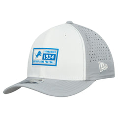Detroit Lions New Era Established Patch 9SEVENTY Adjustable Hat White/Silver
