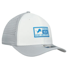 Detroit Lions New Era Established Patch 9SEVENTY Adjustable Hat White/Silver