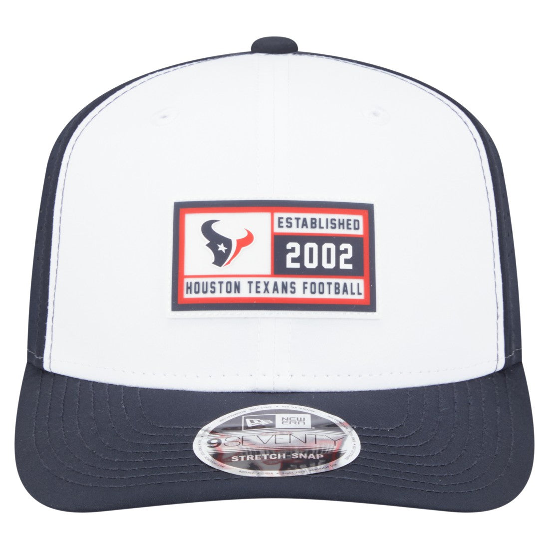 Houston Texans New Era Established Patch 9SEVENTY Adjustable Hat White/Navy