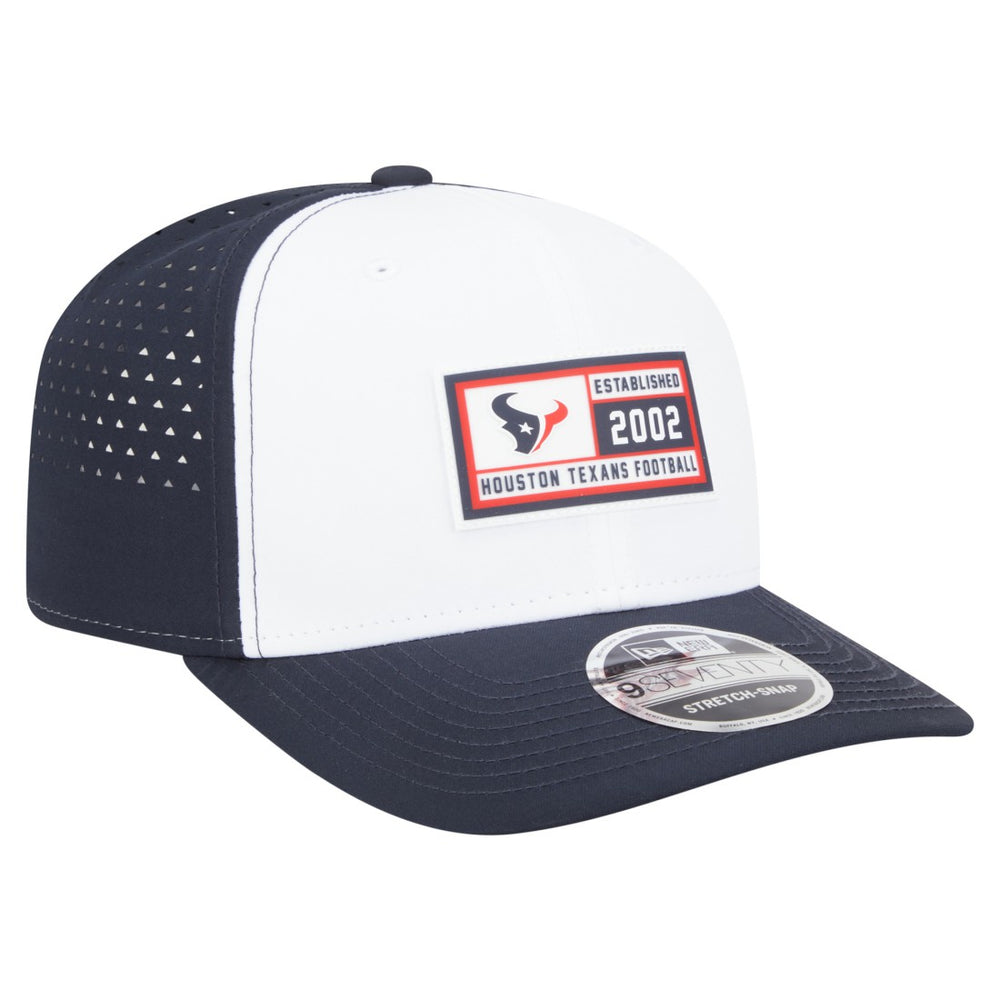 Houston Texans New Era Established Patch 9SEVENTY Adjustable Hat White/Navy