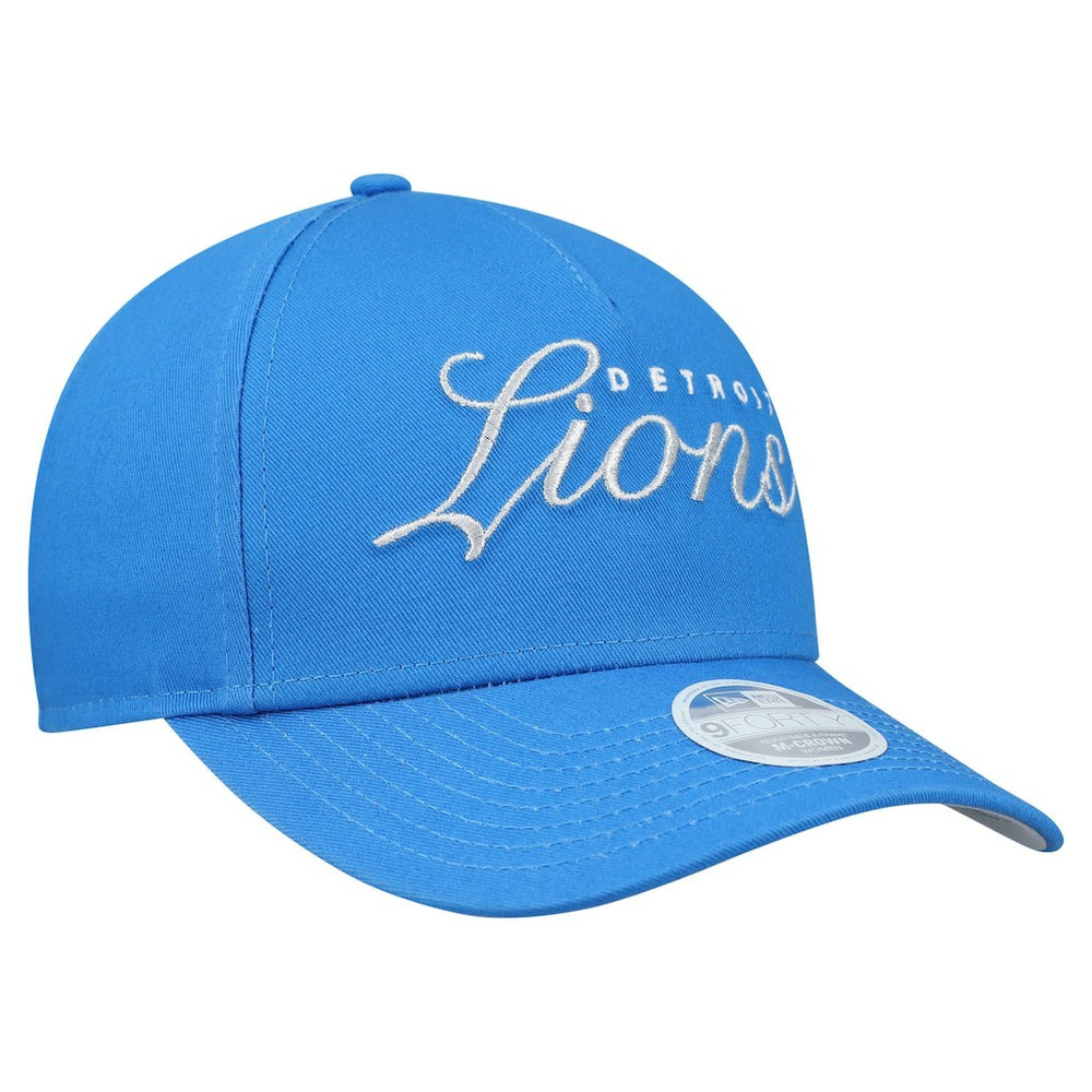 Detroit Lions New Era Women's Metallic 9FORTY M-Crown A-Frame Adjustable Hat Blue