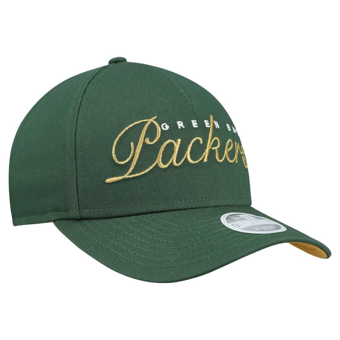 Green Bay Packers New Era Women's Metallic 9FORTY M-Crown A-Frame Adjustable Hat Green