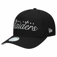 Las Vegas Raiders New Era Women's Metallic 9FORTY M-Crown A-Frame Adjustable Hat Black
