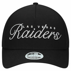 Las Vegas Raiders New Era Women's Metallic 9FORTY M-Crown A-Frame Adjustable Hat Black