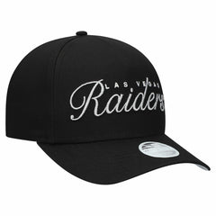 Las Vegas Raiders New Era Women's Metallic 9FORTY M-Crown A-Frame Adjustable Hat Black