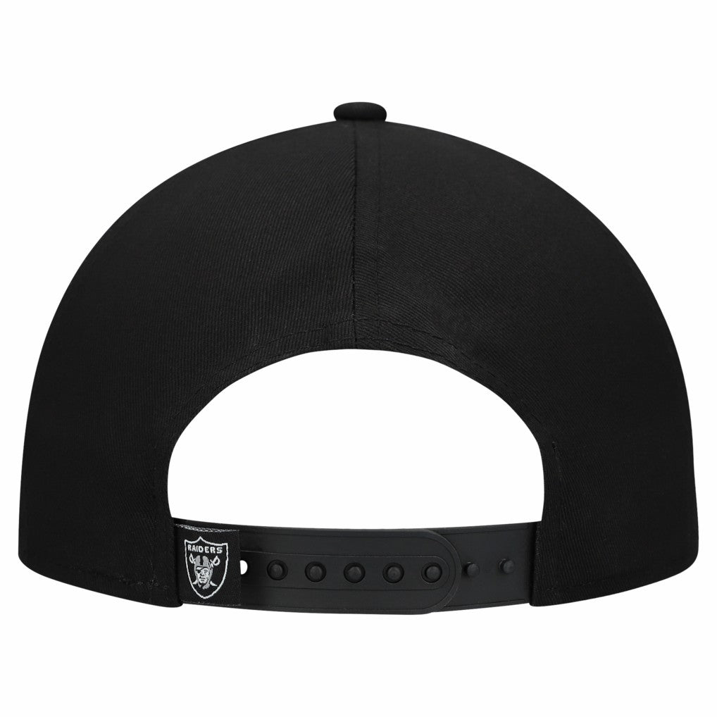 Las Vegas Raiders New Era Women's Metallic 9FORTY M-Crown A-Frame Adjustable Hat Black