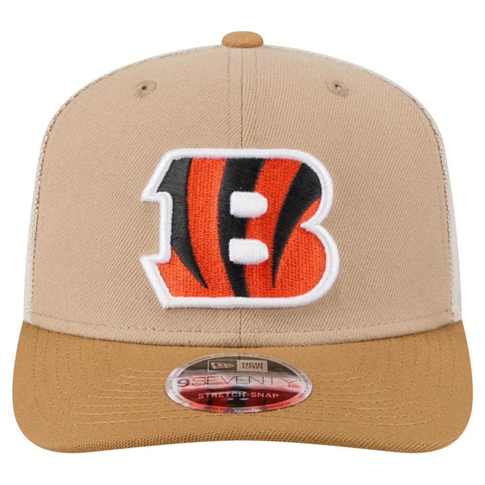 Cincinnati Bengals New Era Two-Tone Trucker 9SEVENTY Adjustable Hat Light Beige