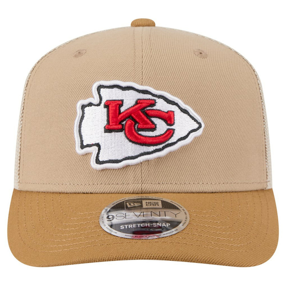 Kansas City Chiefs New Era Two-Tone Trucker 9SEVENTY Adjustable Hat Light Beige