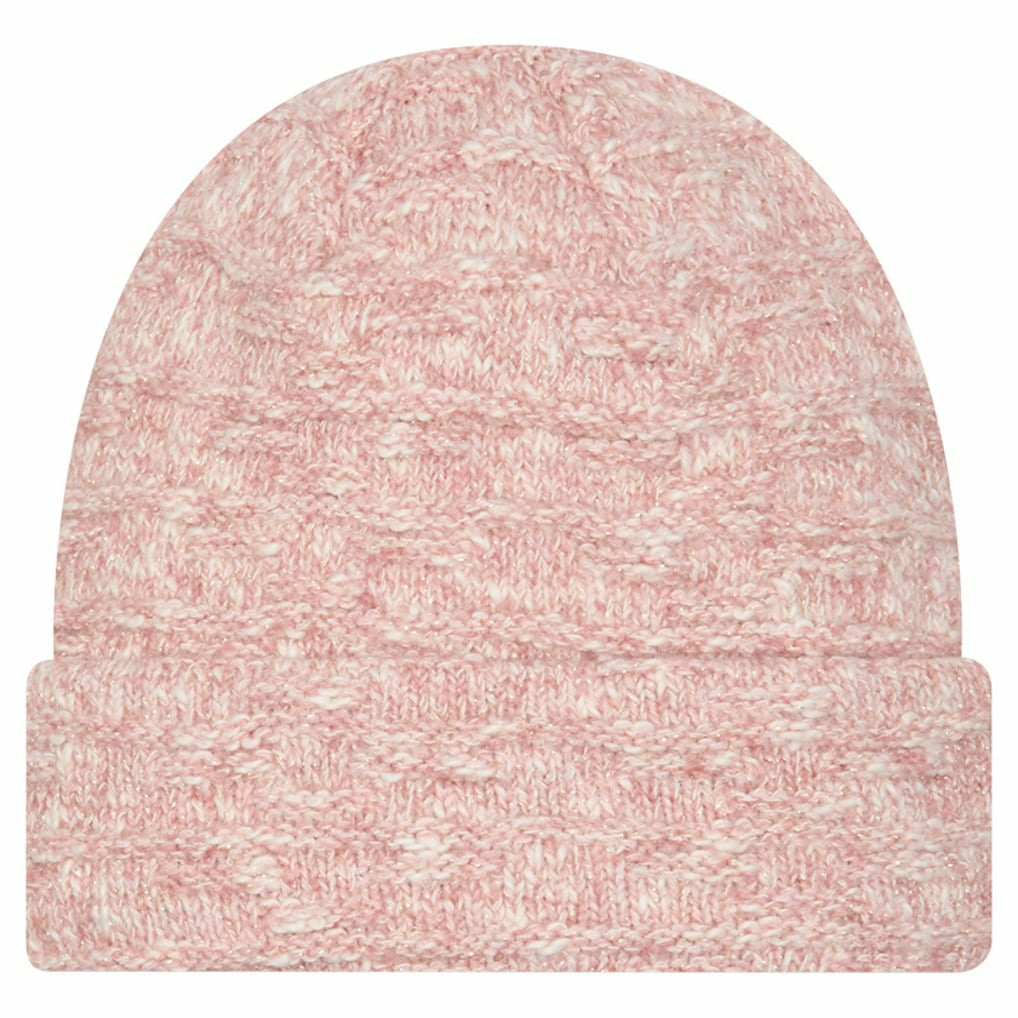 Detroit Lions New Era Women's Metallic Cuffed Knit Hat Pink