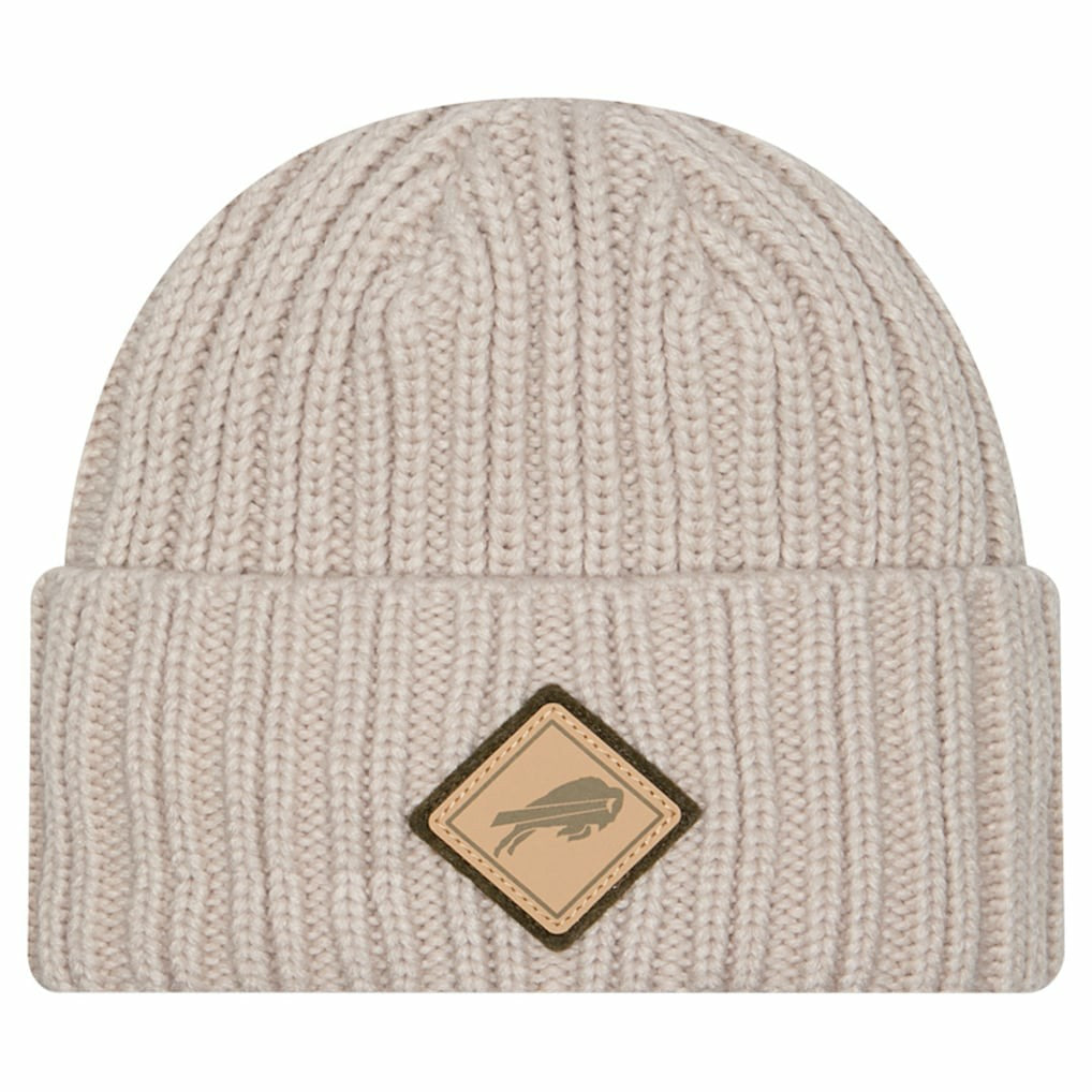 Buffalo Bills New Era Logo Applique Cuffed Knit Hat Light Beige