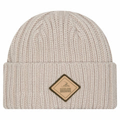 Cleveland Browns New Era Logo Applique Cuffed Knit Hat Light Beige