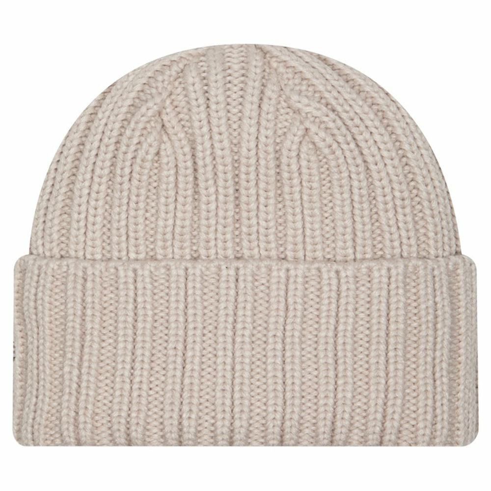 Minnesota Vikings New Era Logo Applique Cuffed Knit Hat Light Beige