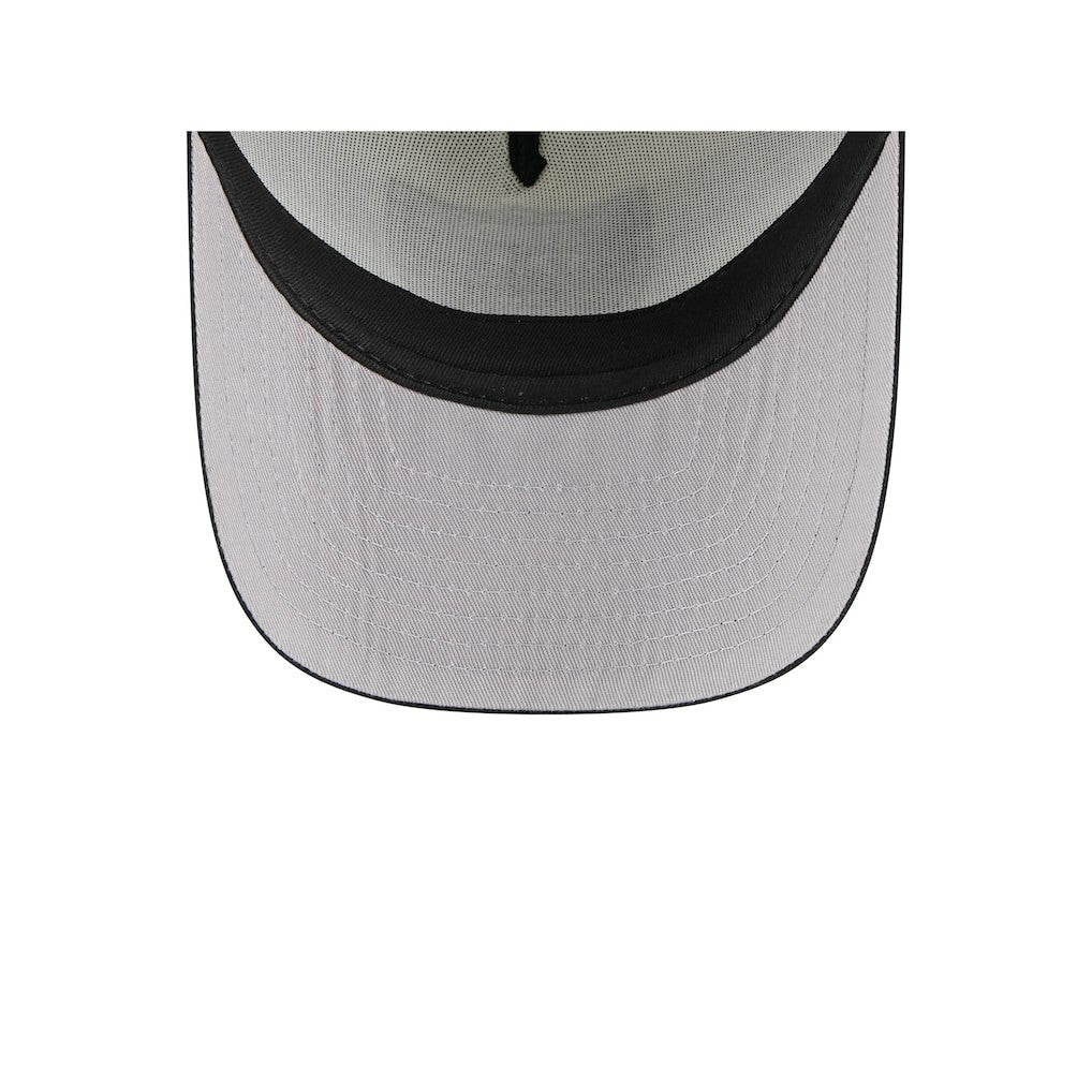 Las Vegas Raiders New Era Banner A-Frame 9FIFTY Trucker Snapback Hat Cream/Black