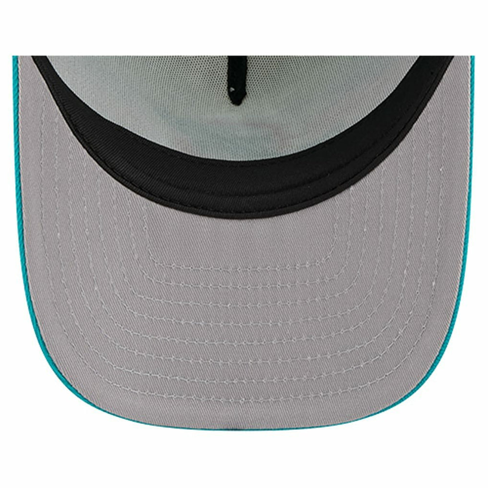 Miami Dolphins New Era Banner A-Frame 9FIFTY Trucker Snapback Hat Cream/Aqua