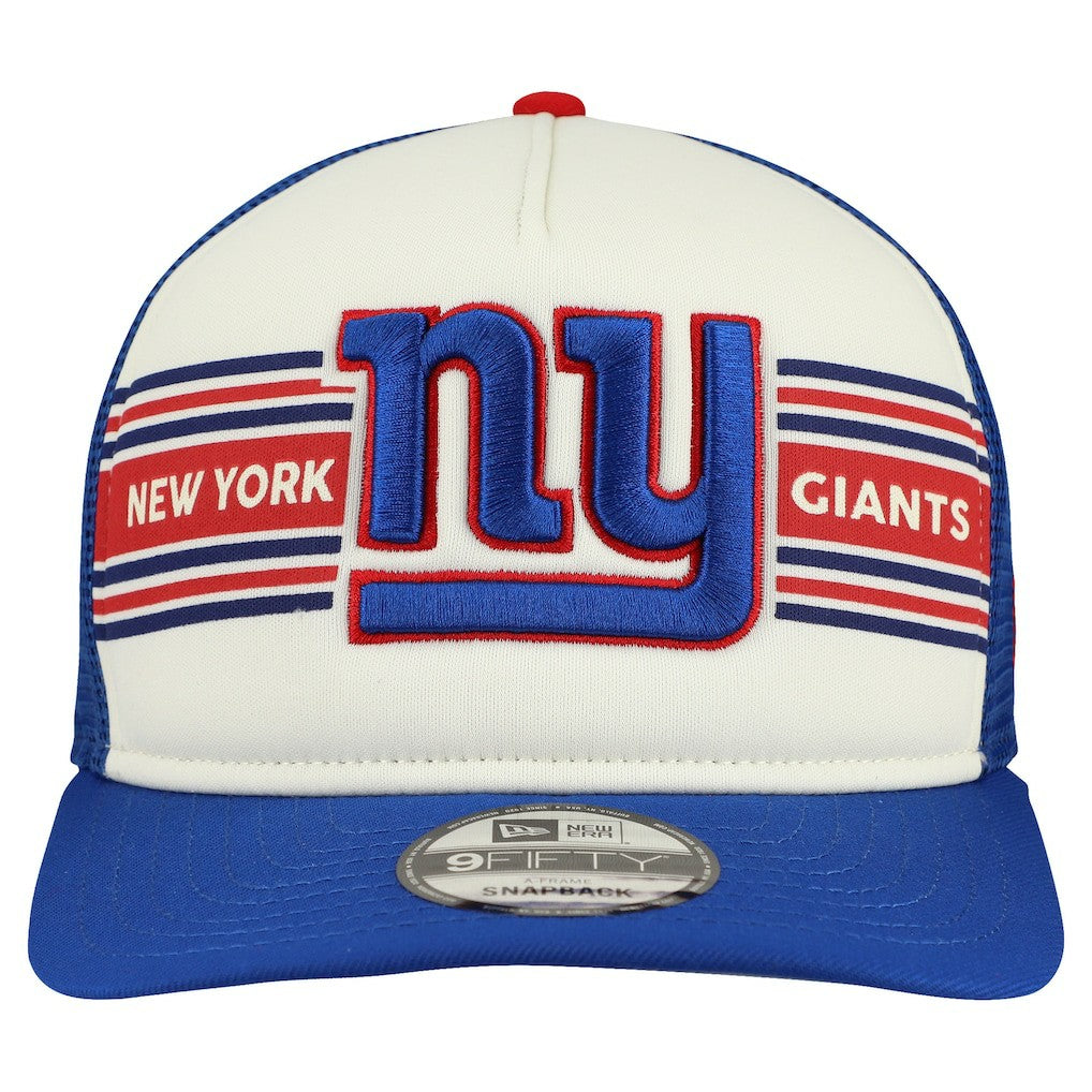 New York Giants New Era Banner A-Frame 9FIFTY Snapback Hat Cream/Royal