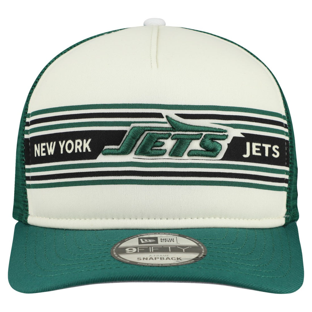 New York Jets New Era Banner A-Frame 9FIFTY Snapback Hat Cream/Green